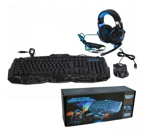 Combo Gamer Diskon Rgb Teclado Mouse Diadema