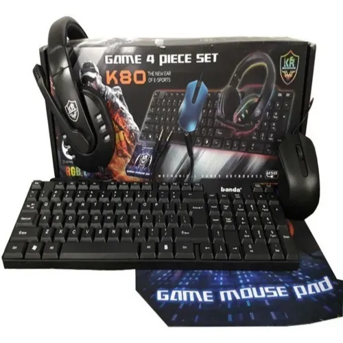 Combo Gamer 4 En 1 Luces Rgb teclado mouse Y Diadema Tipo Gamer 