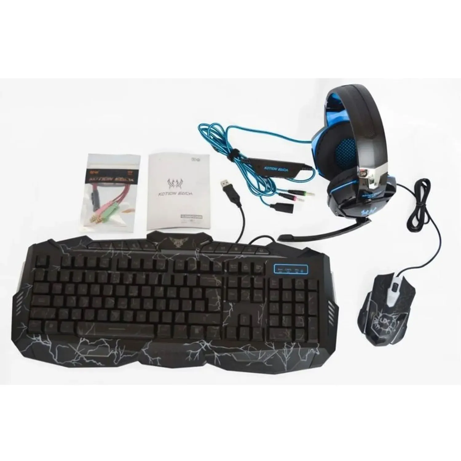 Combo Gamer Diskon Rgb Teclado Mouse Diadema