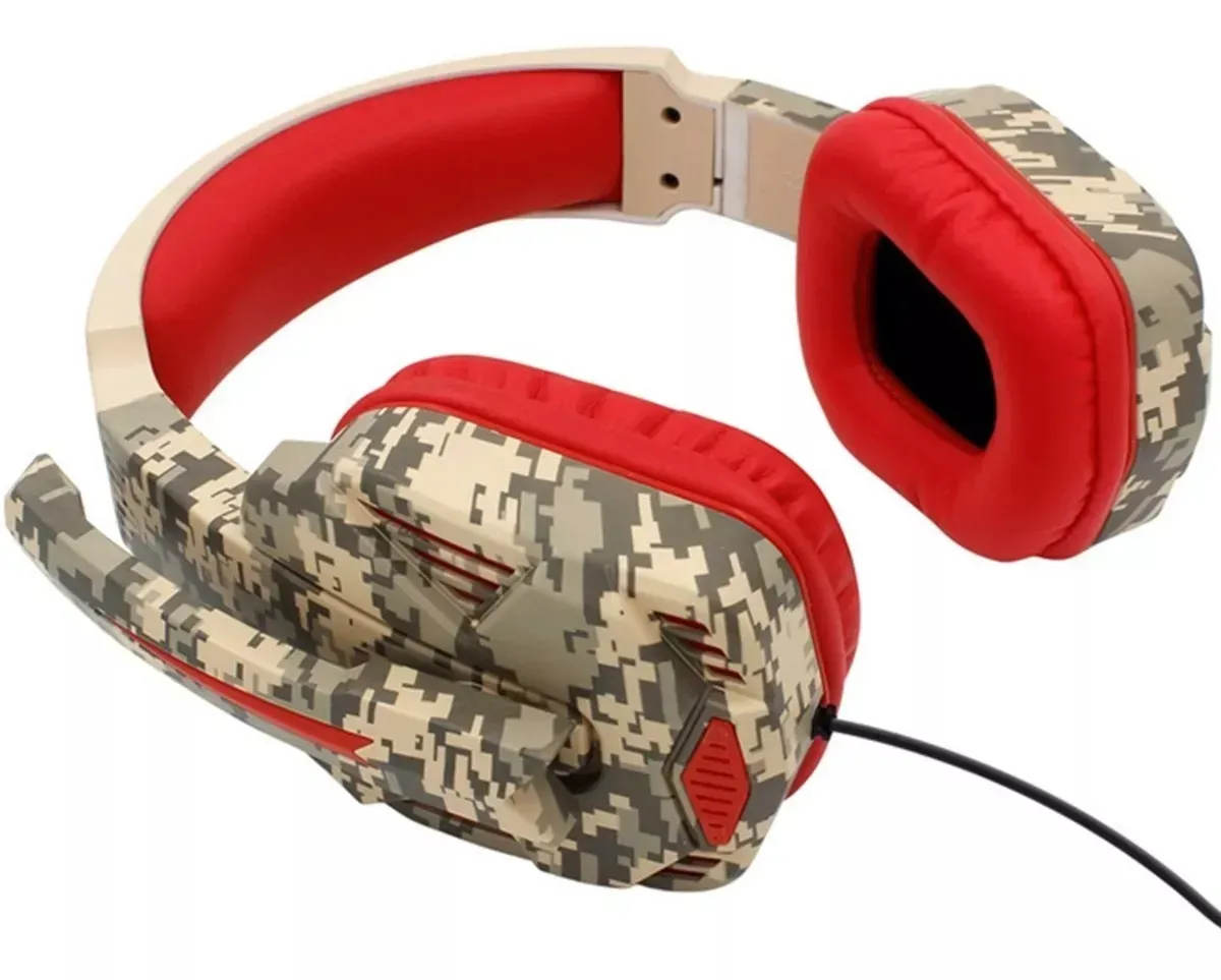 Audifonos Gamer Diadema Camuflado