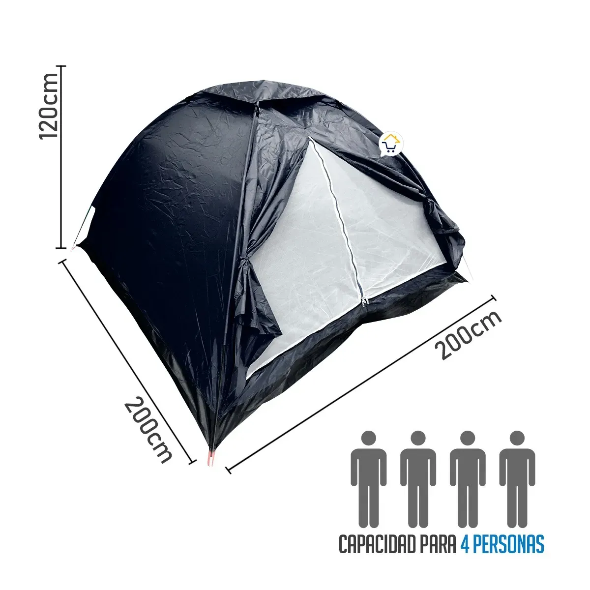 Carpa Camping 4 Personas Impermeable 