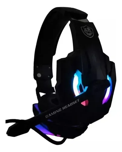 Diadema Audífonos Gamer Micrófono Headset Luz Rgb Jack 3.5mm