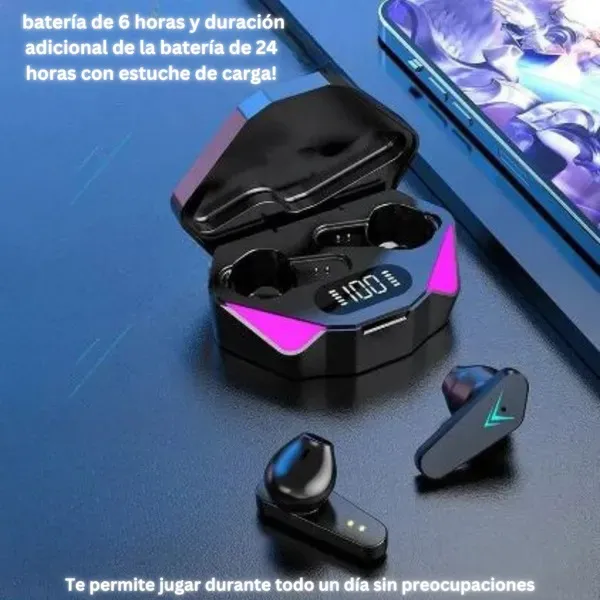 Audifonos Gamer X15 Bluetooth Inalámbricos Con Luces Led