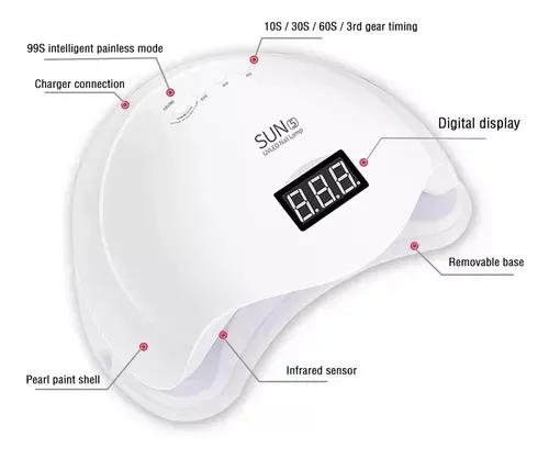 Lámpara Profesional Uv Secador De Uñas Uv Led 