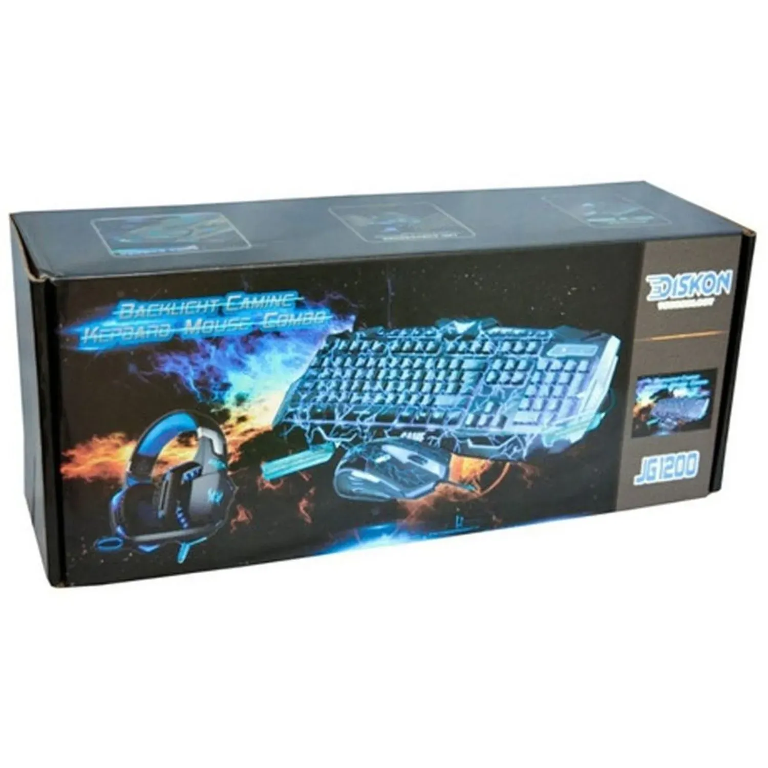 Combo Gamer Diskon Rgb Teclado Mouse Diadema