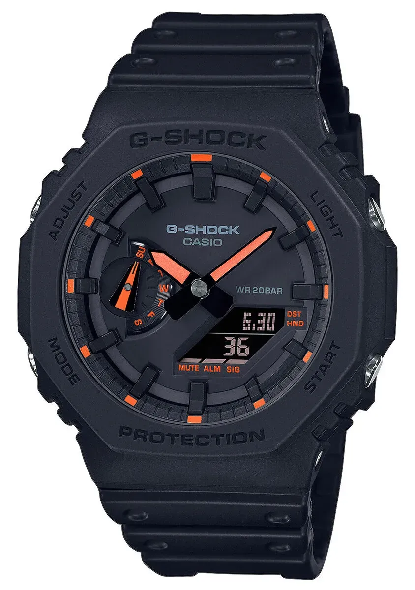 Casio G-shock Negro/Naranja GA-2100-1A4ER