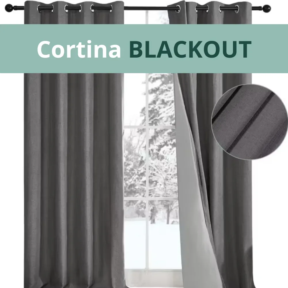 Cortina Blackout 100% Anti Luz, 2 paneles - 300 x 230cm