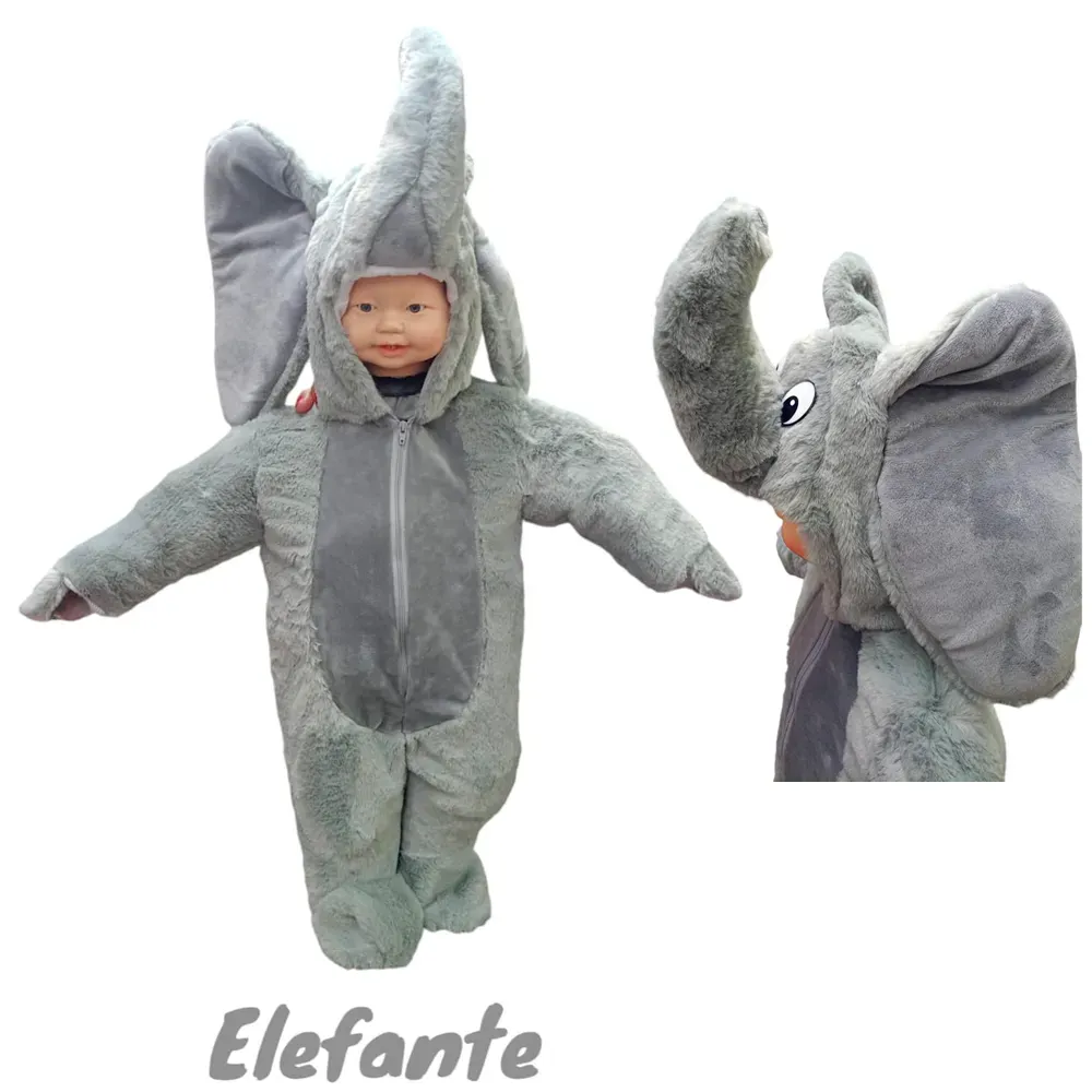 Disfraz Para Bebe Elefante - Gris