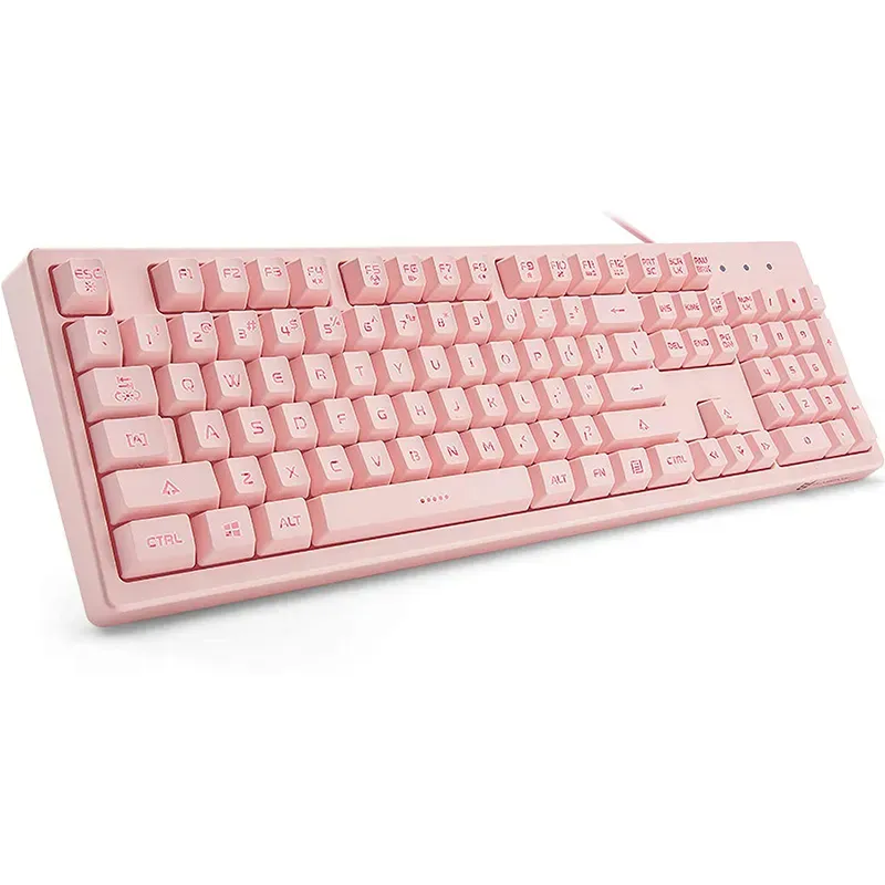 Teclado Gamer Onikuma G25 Rosa Led 