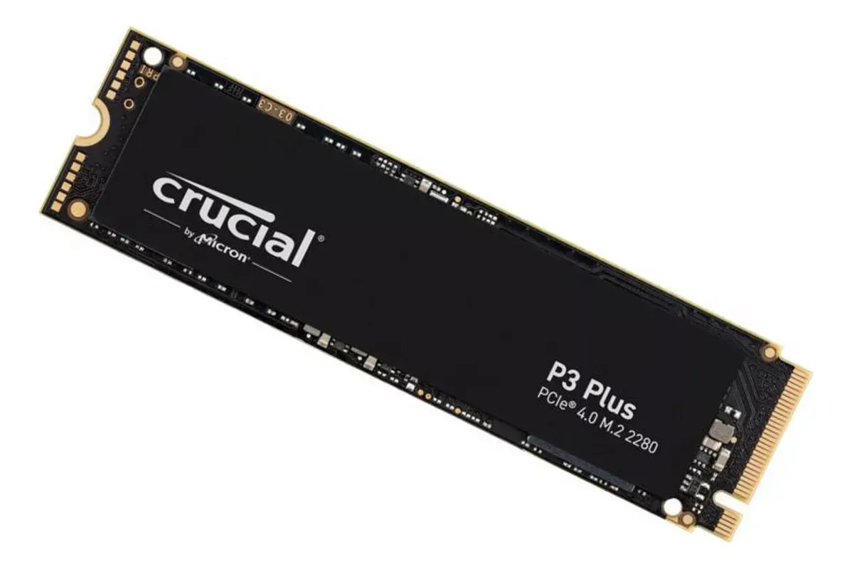 Disco Solido M.2 1 Tb Crucial P3 Plus Pcie 4.0 2280 Negro 5000 MB/s