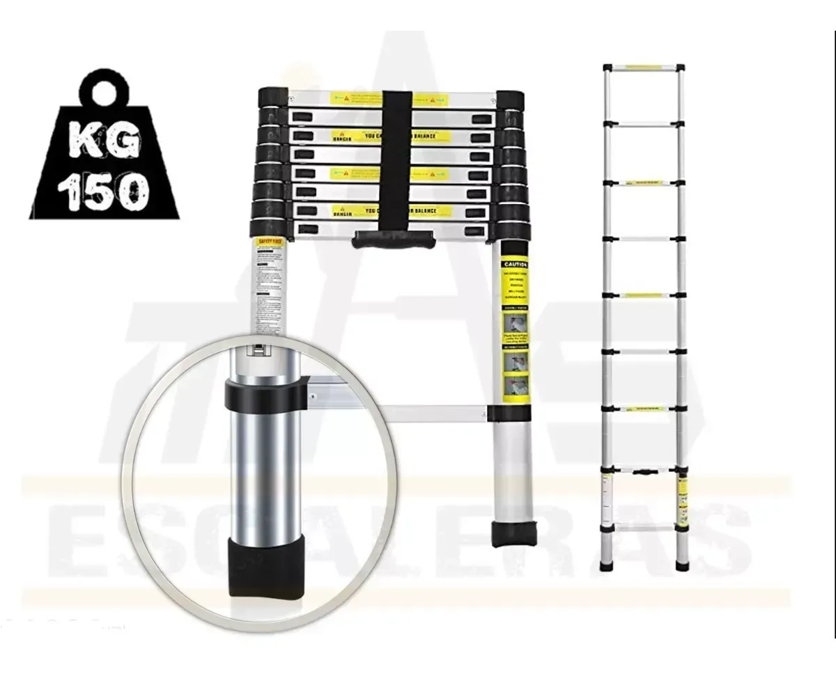 Escalera Telescópica Extensible 2 Mt + Envío