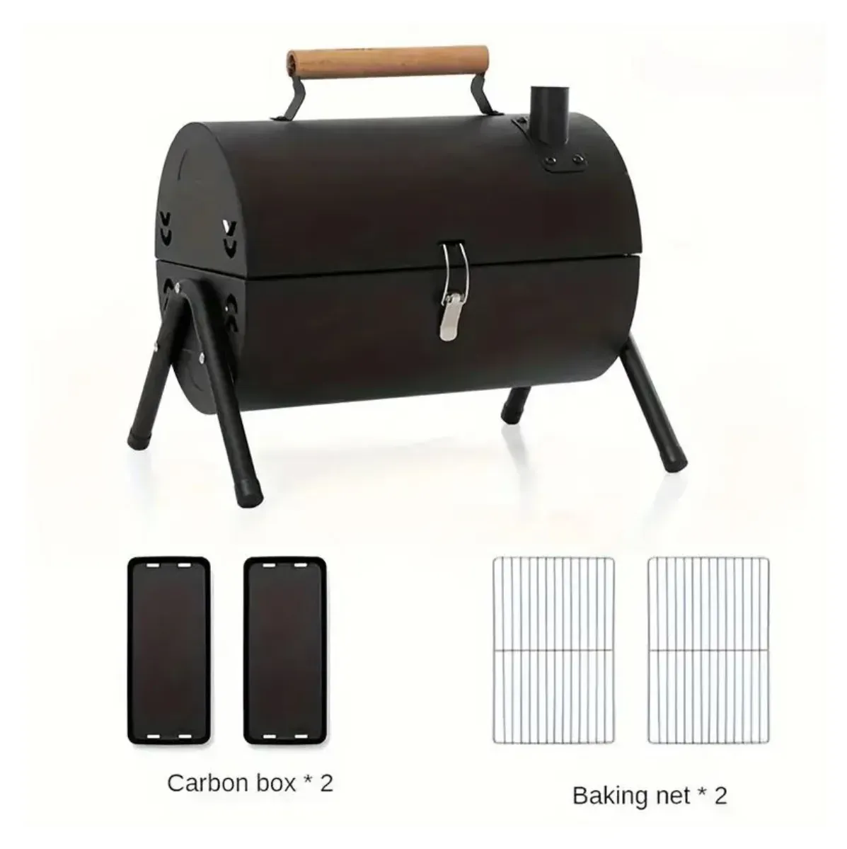 Parrilla Asador De Carbón Plegable Portátil Bbq + Envío