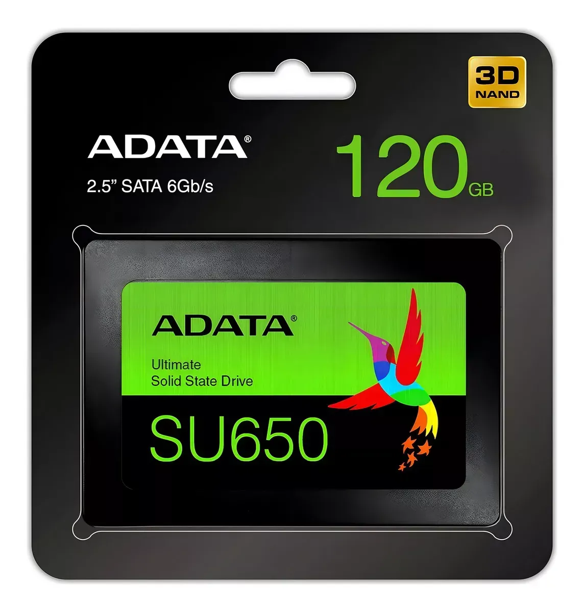 Disco Sólido SSD Interno Adata Ultimate SU650 ASU650SS-120GT-R 120GB Negro