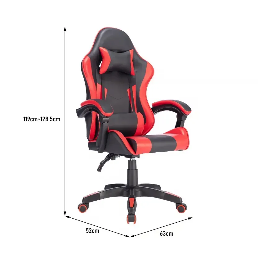 Silla Gamer Oficina Reclinable Roja