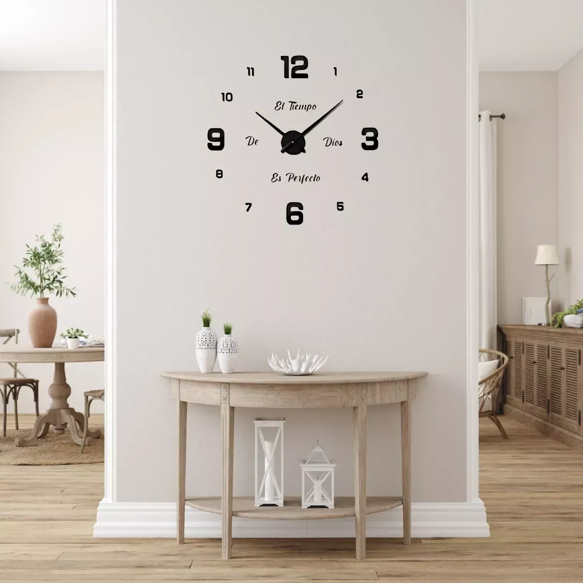 Reloj De Pared 3d Frase El Tiempo De Dios Es Perfecto