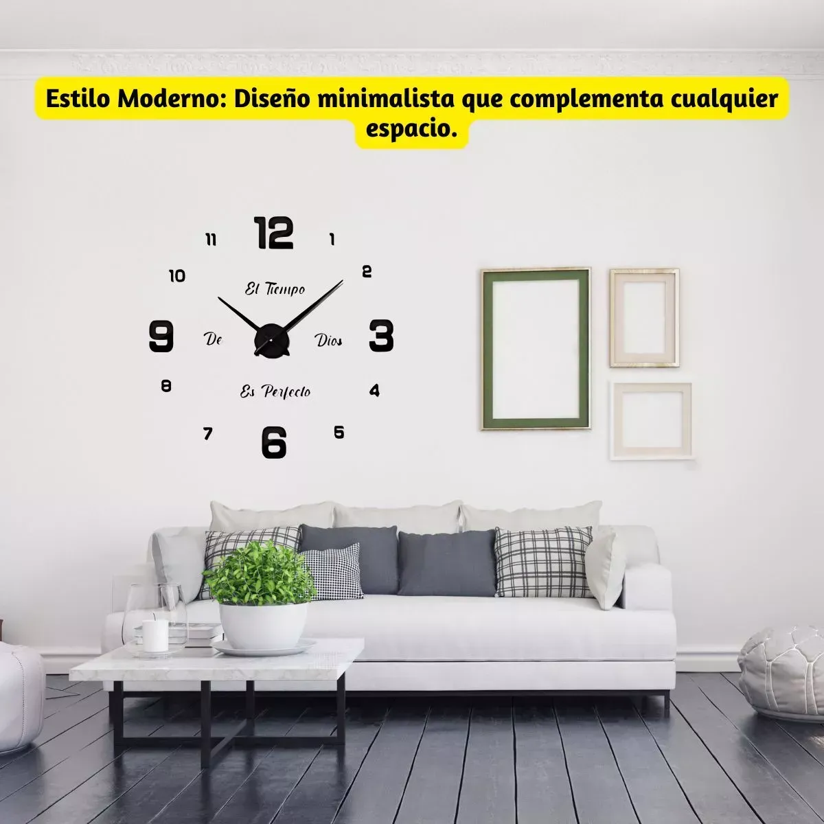 Reloj De Pared 3d Frase El Tiempo De Dios Es Perfecto