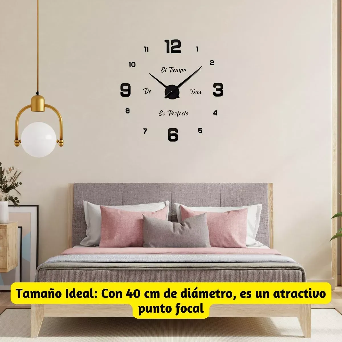 Reloj De Pared 3d Frase El Tiempo De Dios Es Perfecto