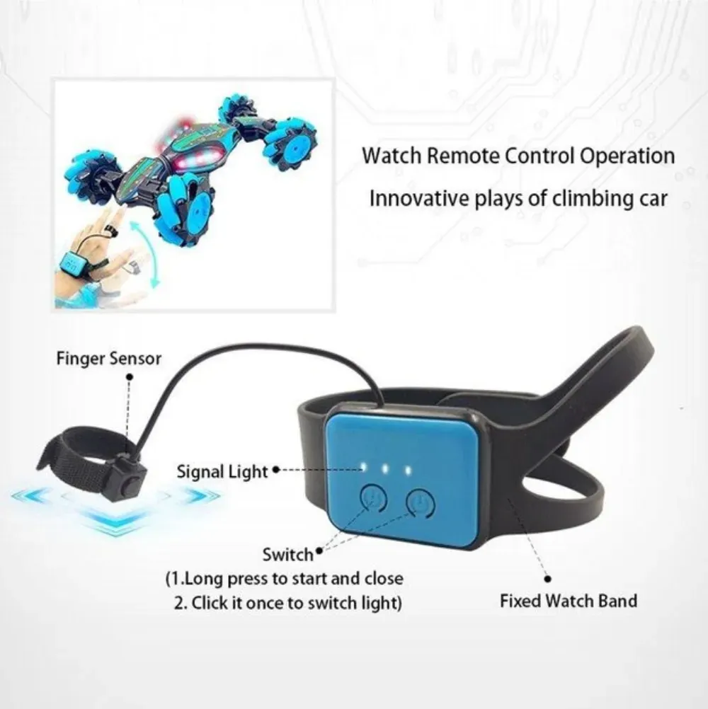 Carro Control Remoto Acrobatico Stunt 4x4 Sensor Manual Luz