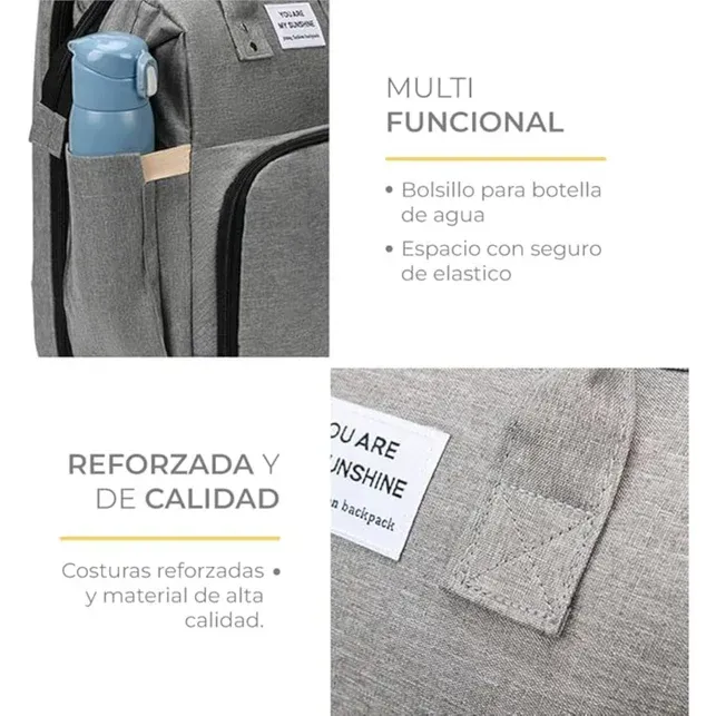 Pañalera Con Cambiador Para Bebe Multifuncional Impermeable