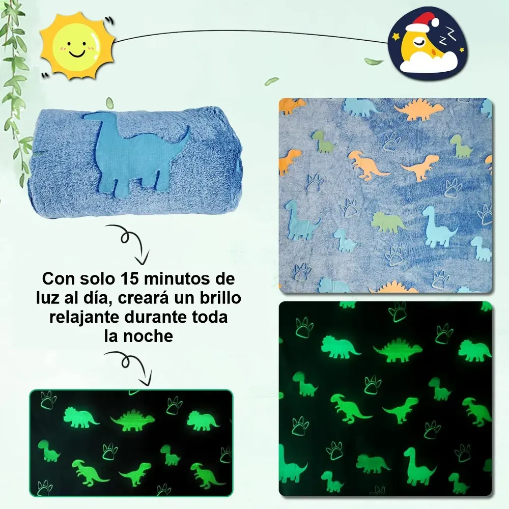 Manta De Franela Luminosa Cobija Para Niños Polar 120x150cm