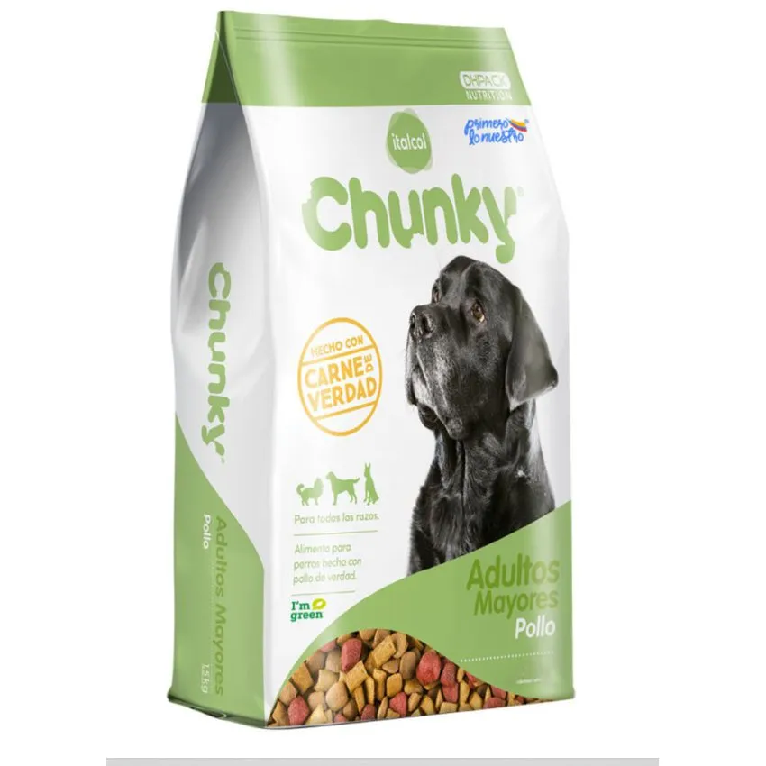 Chunky Pollo Perros Adultos Mayores 12Kg