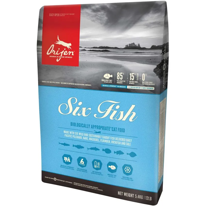 Orijen Six Fish Cat Sardina Pescado Gatos Adultos 1.8kg