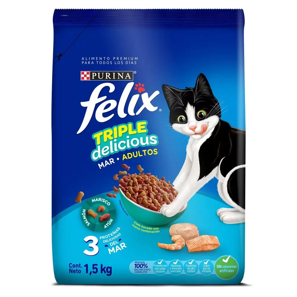 Felix Gatos Triple Delicious Mar 1.5kg