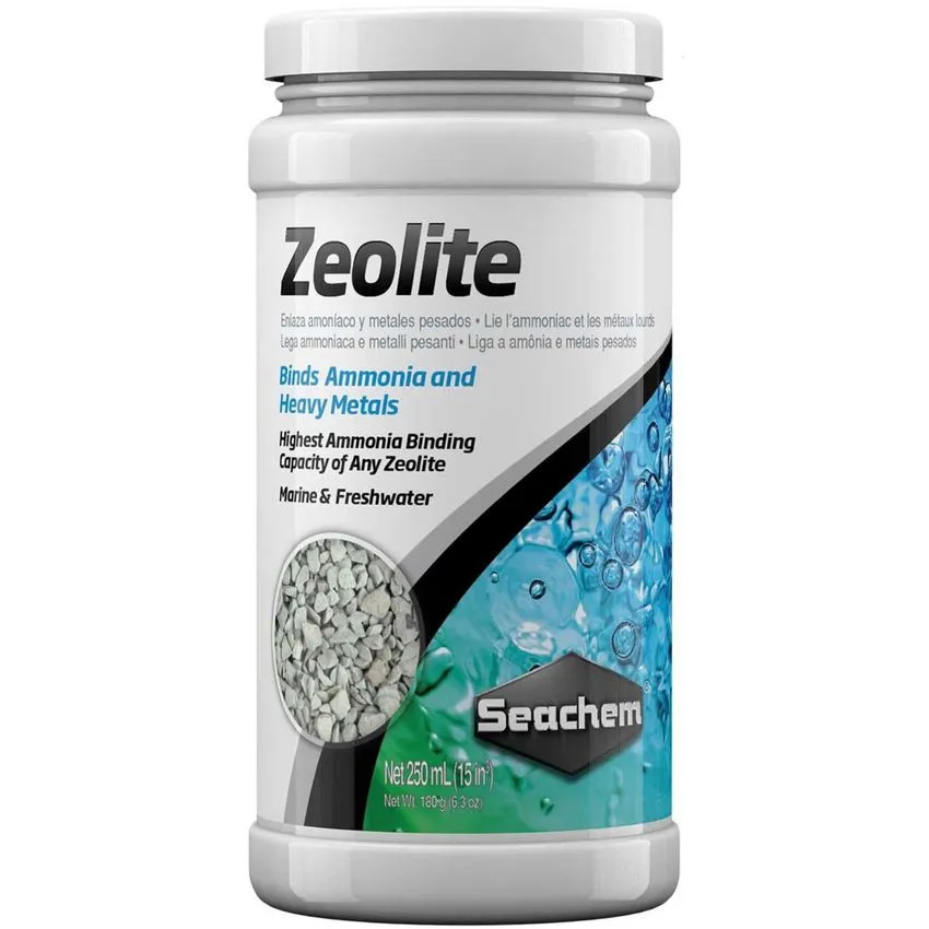 Seachem Zeolite 250ml Aglutina Amoniaco Y Metales Pesados