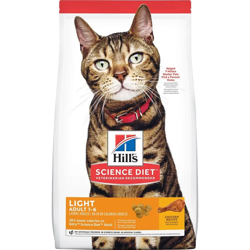 Hills Gatos Adult Light Adultos Light 4lb