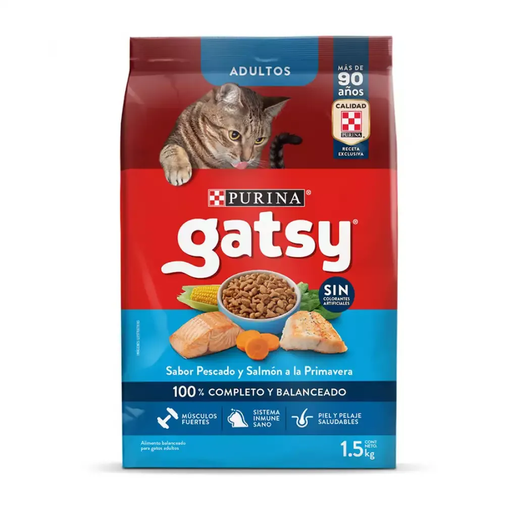 Gatsy Gatos Adulto Pescado Salmon A La Primavera 1.5kg