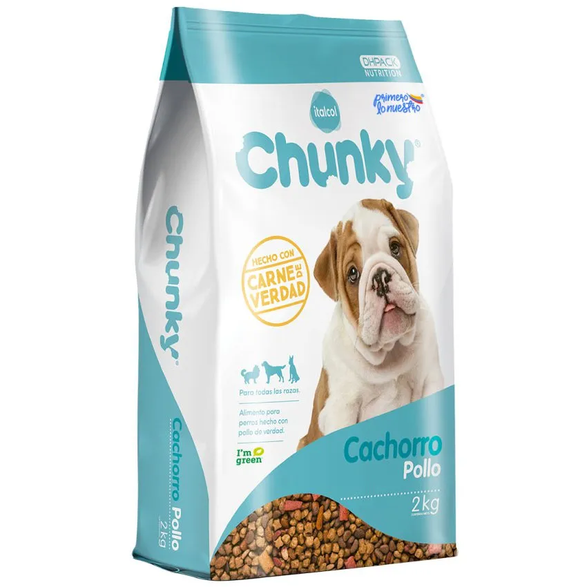 Chunky Pollo Perros Cachorros 2Kg