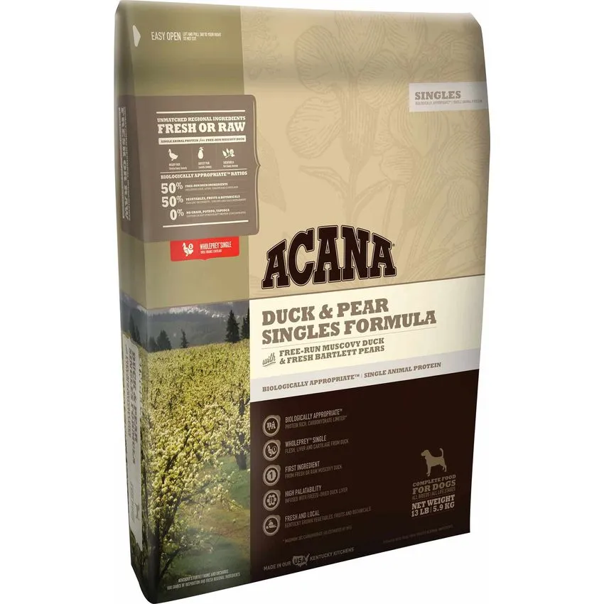 Acana Duck  Pear Pato Pera Perros Cachorros Adultos 11.3kg