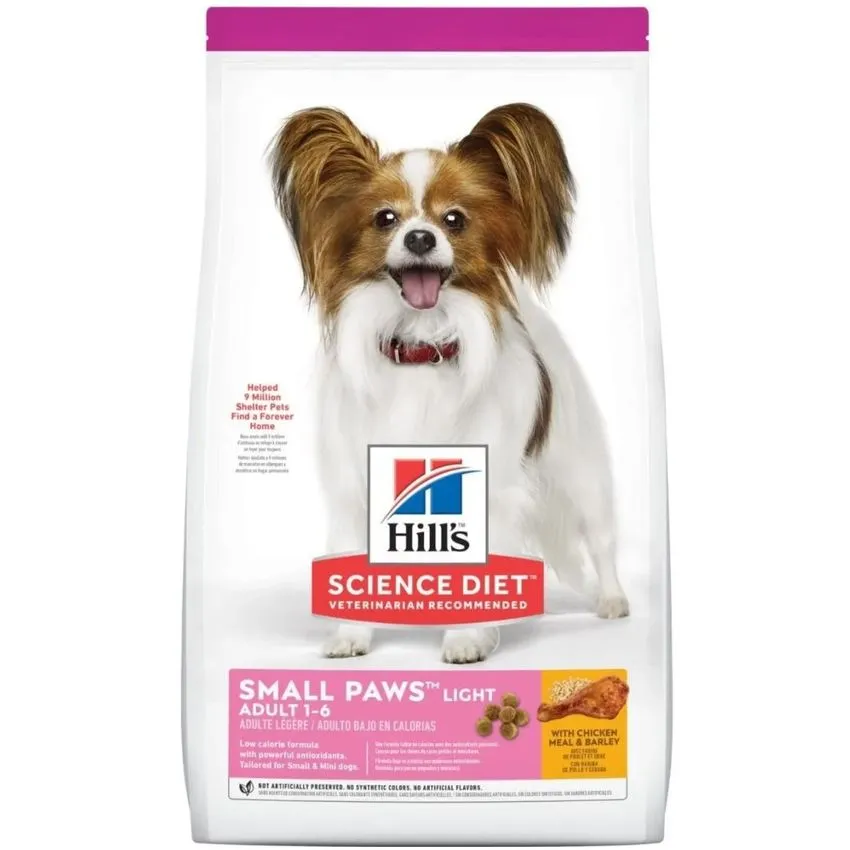 Hills Adult Small Paws Light Raza Pequeña Obesidad 4.5lb