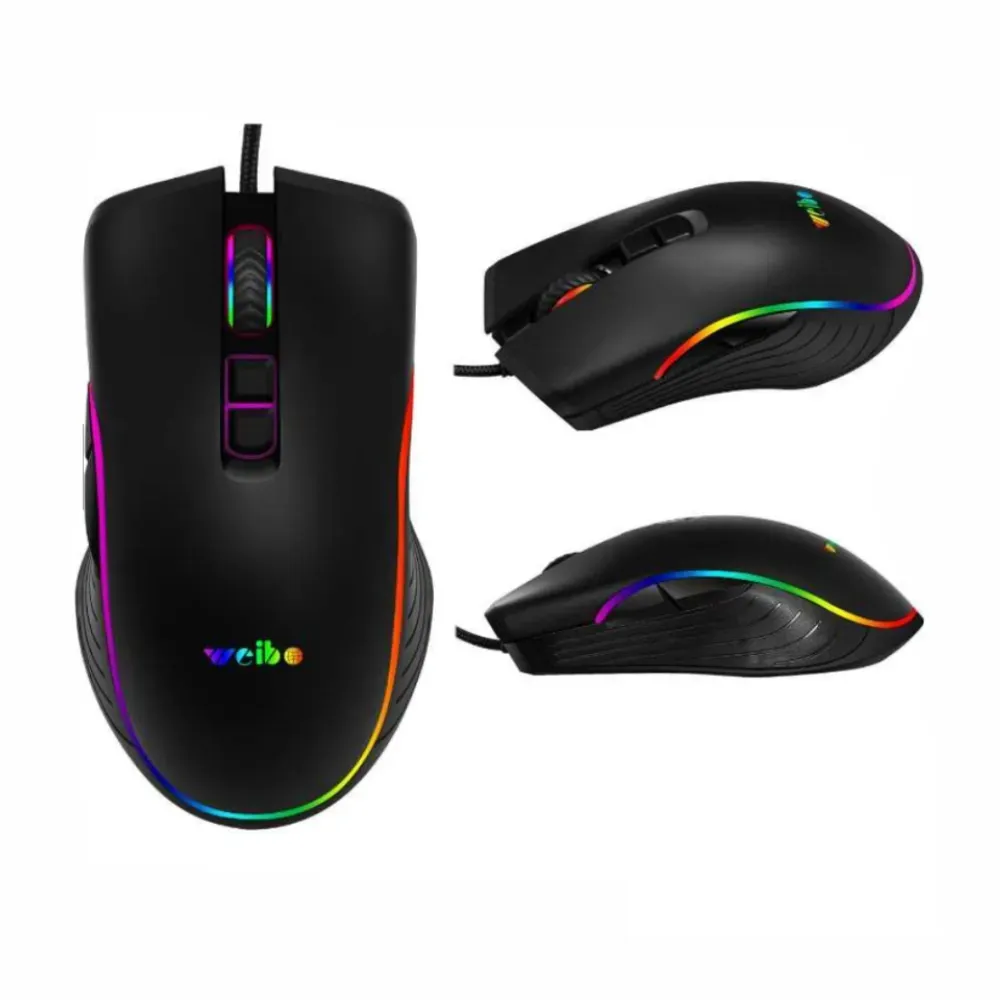 Mouse Gamer 7 Botones Con Luces Led Weibo S320