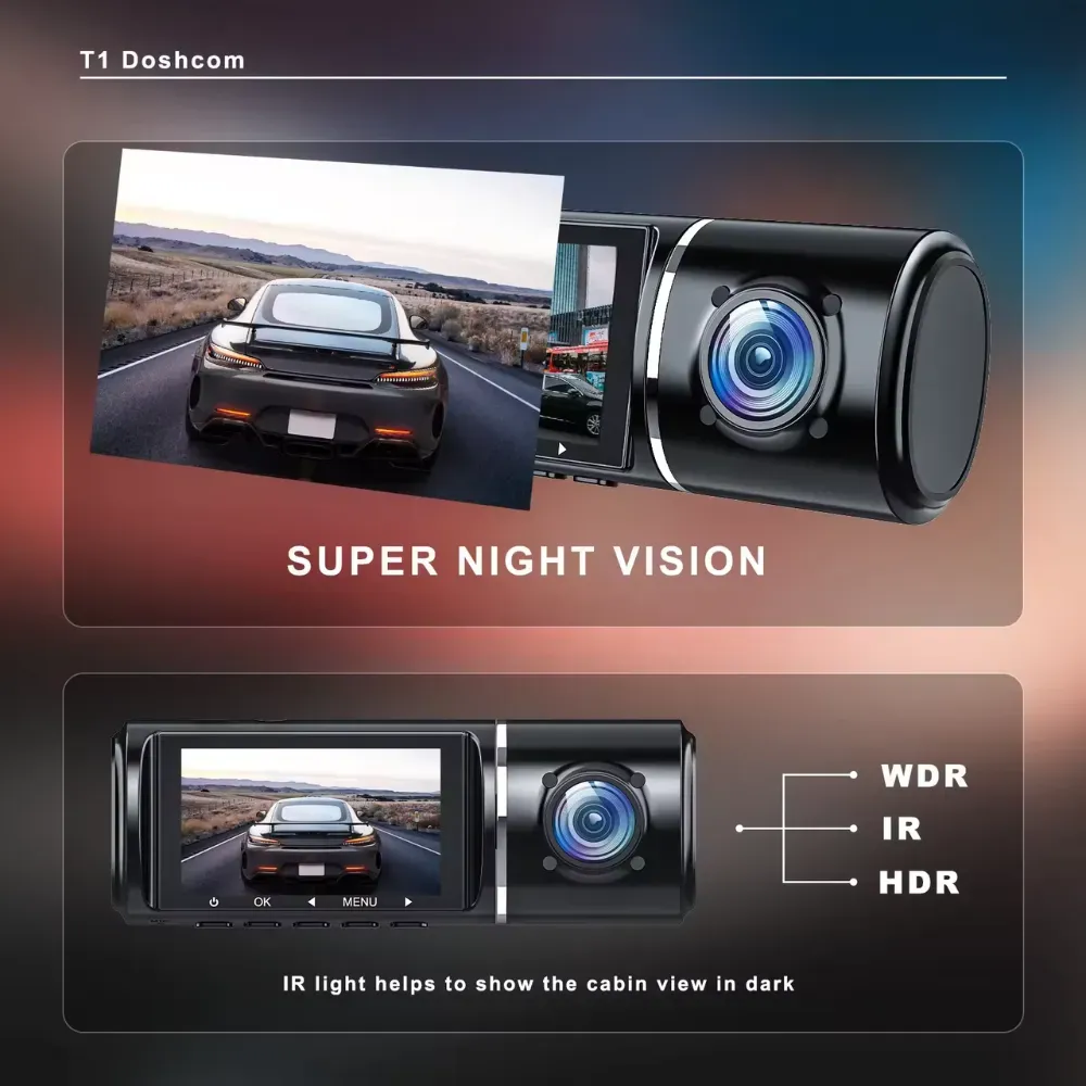 Camara 3 En 1 Para Carro Fullhd Vision Nocturna Interior Ext