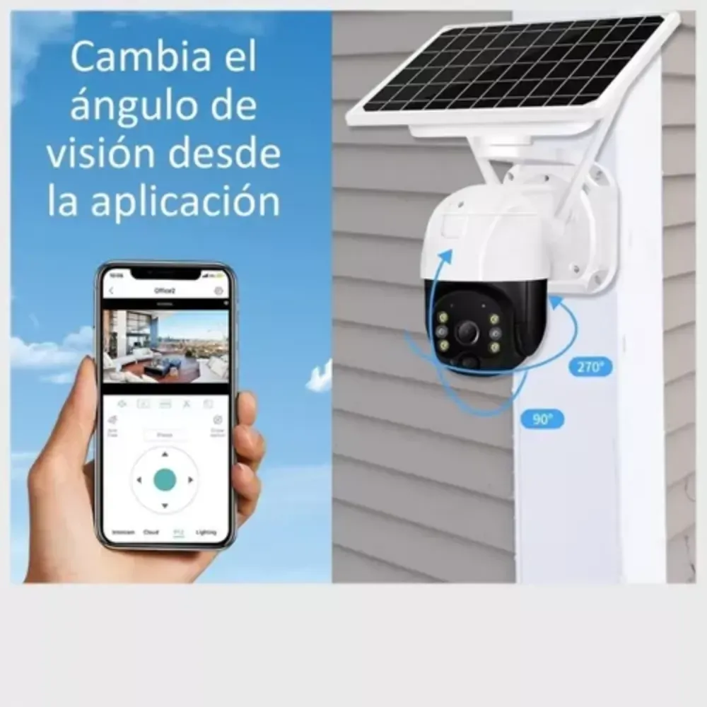 Cámara De Seguridad Con Panel Solar Ptz Sim 4g Exteriores