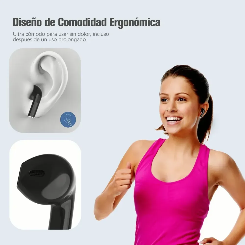 Audífonos In-ear Bluetooth Auriculares 6 Horas De Bateria