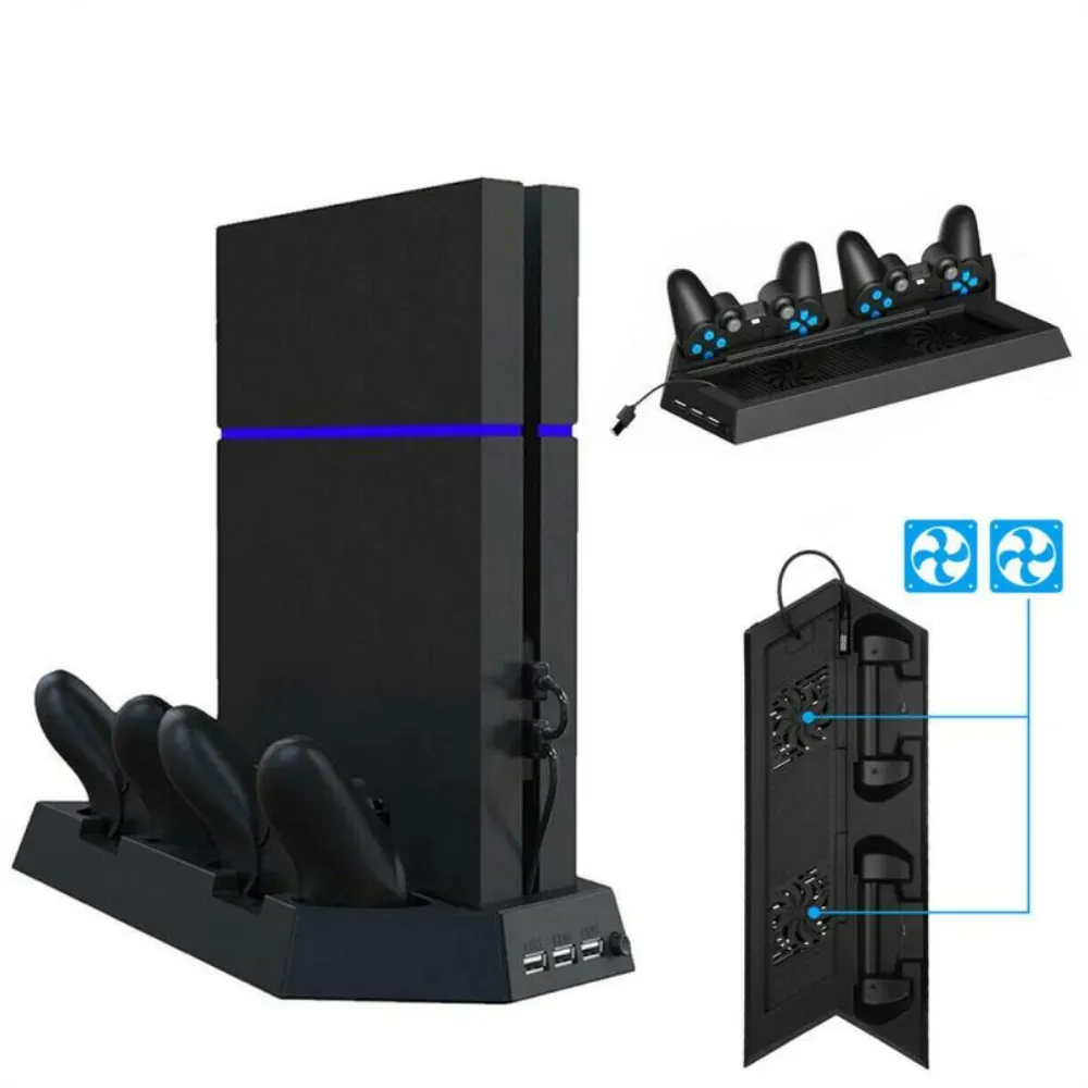 Base Vertical Refrigerante Ps4 Fat Pro Slim Doble Ventilador