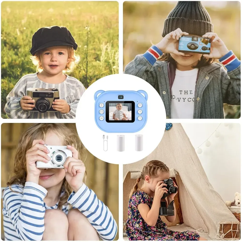 Camara Digital Instantanea Para Niños Doble Lente 1080p Y600