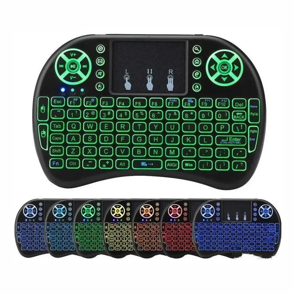 Mini Teclado Keyboard Led Para Tv Box Smart Tv