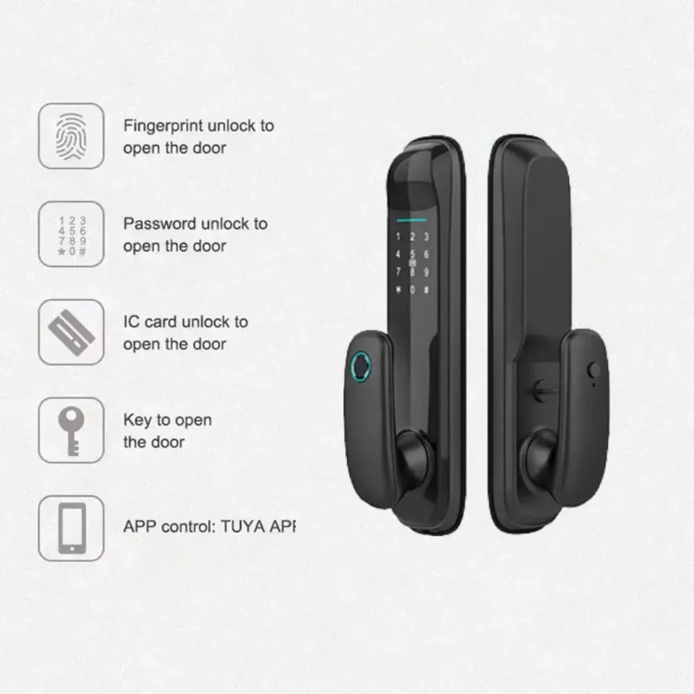 Cerradura Inteligente Wifi Huella Tarjeta Y Contraseña Hr16