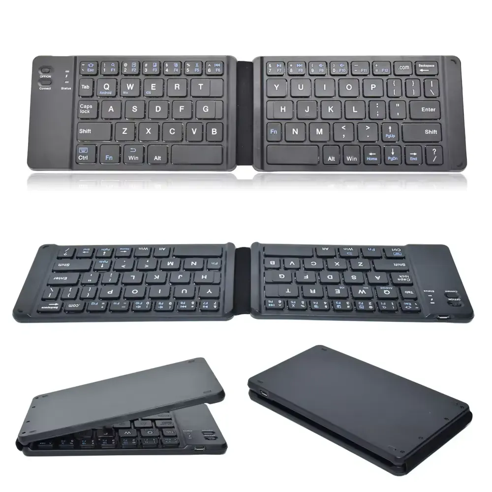 Teclado Inalambrico Bluetooth Plegable Para Pc Cel Letra Ñ