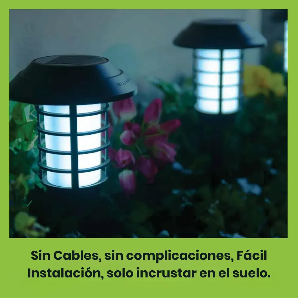 Lampara Solar Antorcha Para Jardín Efecto Fuego 4 Unidades