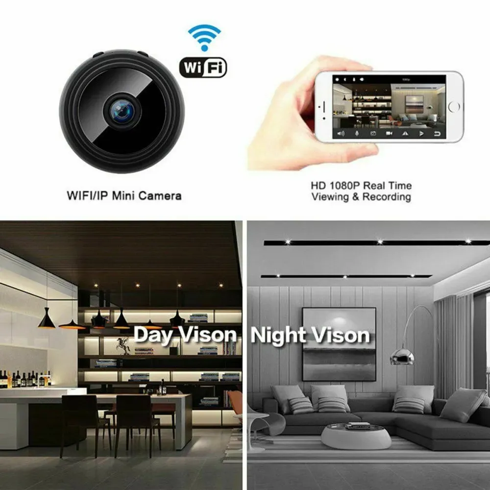 Camara Mini Espía Ip Wifi Monitoreo En Tiempo Real Microfono