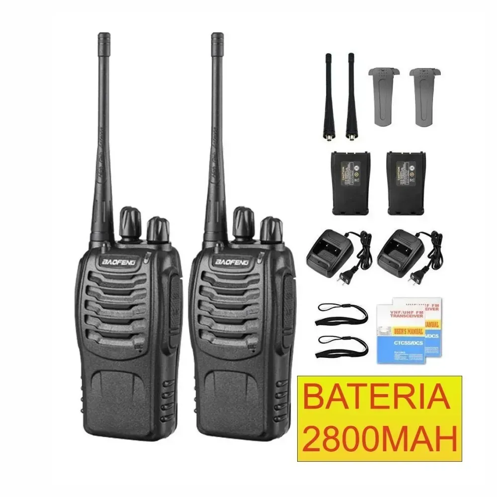 Radio Intercomunicador Baoffeng B888s Uhf X2 Batería 2800mah