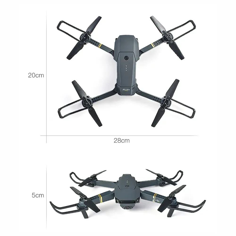 Drone 998 Plegable Con Camara Ideal Para Principiantes negro HD 2.4 GHZ