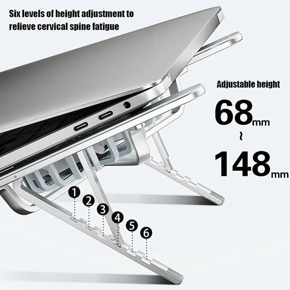 Soporte Ergonomico Aluminio Para Pc Tablet Doble Ventilador