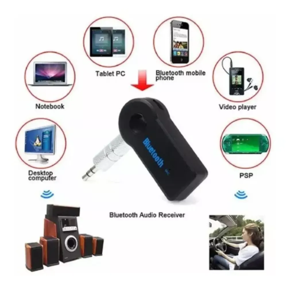 Adaptador Auxiliar 3.5mm A Bluetooth Carro Y Sonido General