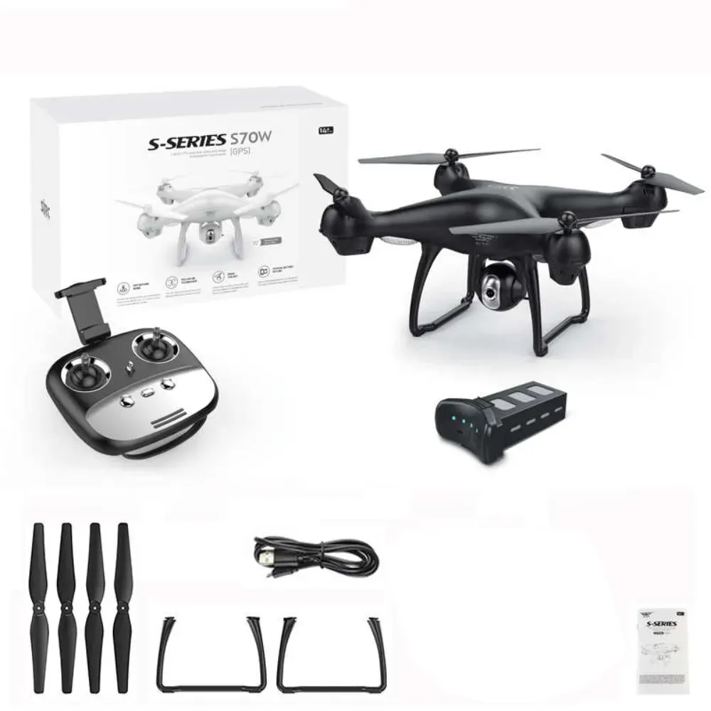 Drone Profesional Sjrc S70w 1080p Gps Sigueme Auto Retorno