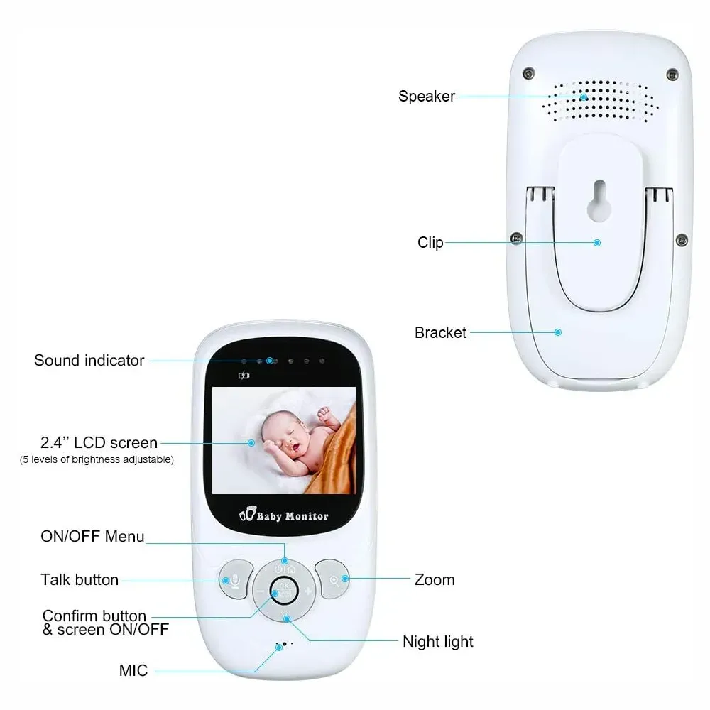 Monitor Para Bebe Camara Inalámbrica Visión Nocturna